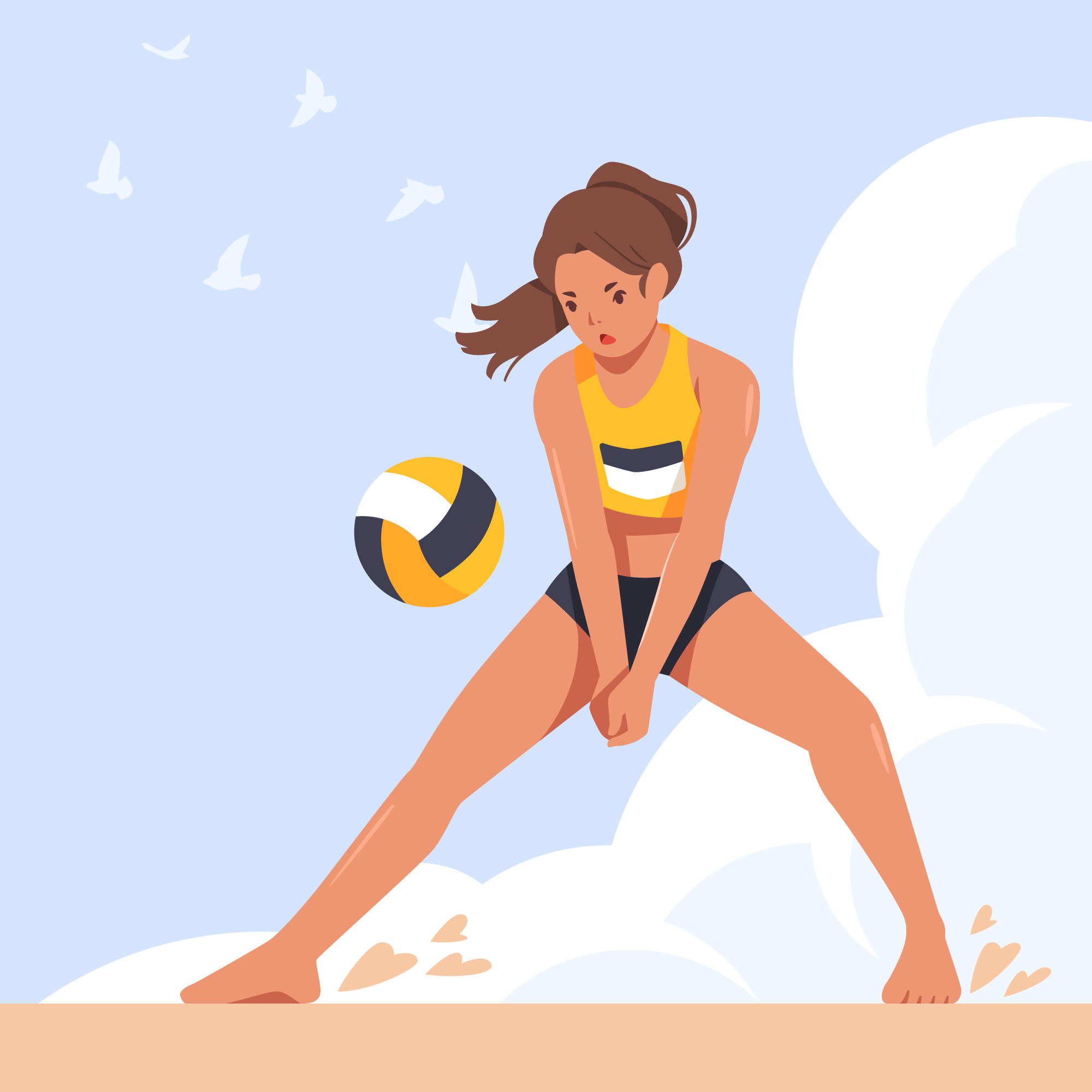 beach volley girl