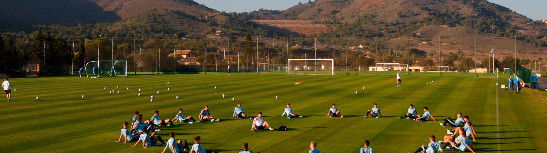 Football training camp in Spain
