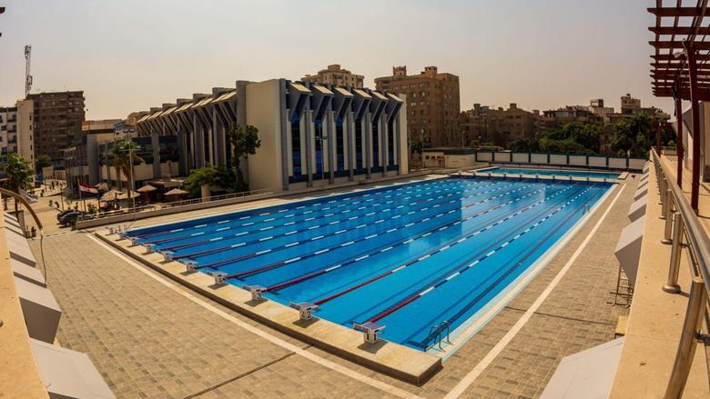 Olympic open 50m Swimming Pool Cairo Maadi Swimming traning center