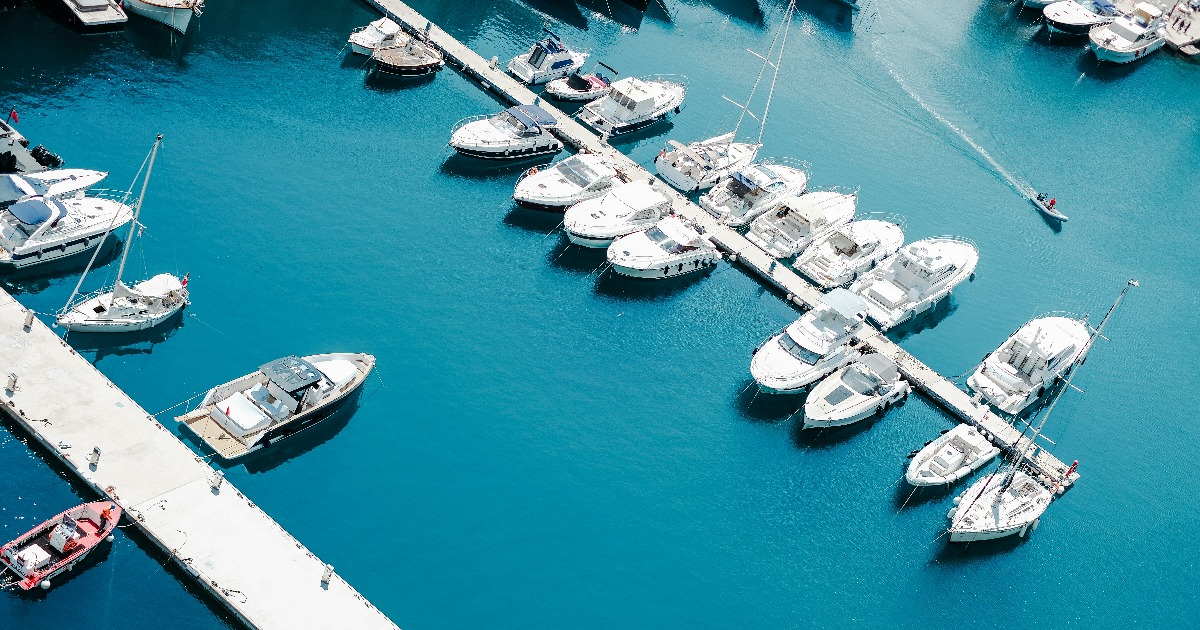Red Sea marina and sailing boats near Hurghada