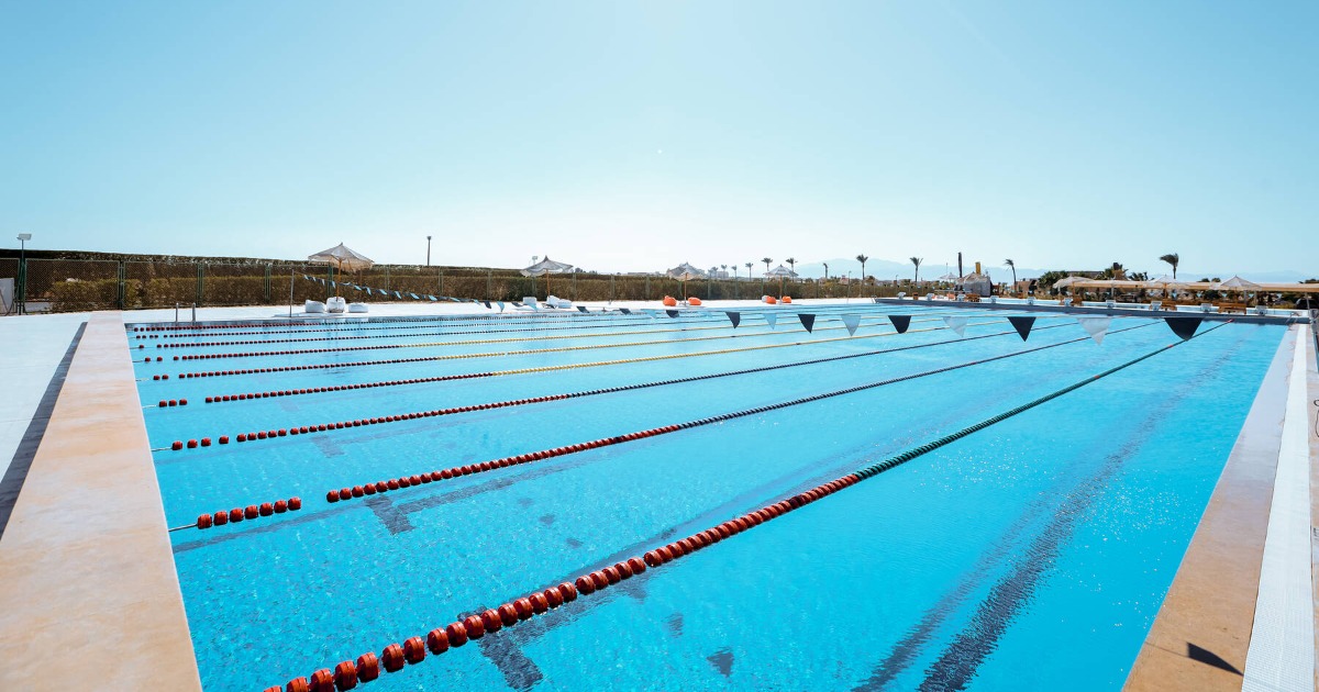 Soma Bay 50m pool with water polo goals