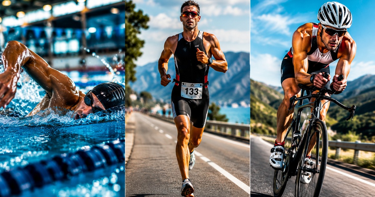 Triathlon training camp — swim, bike and run