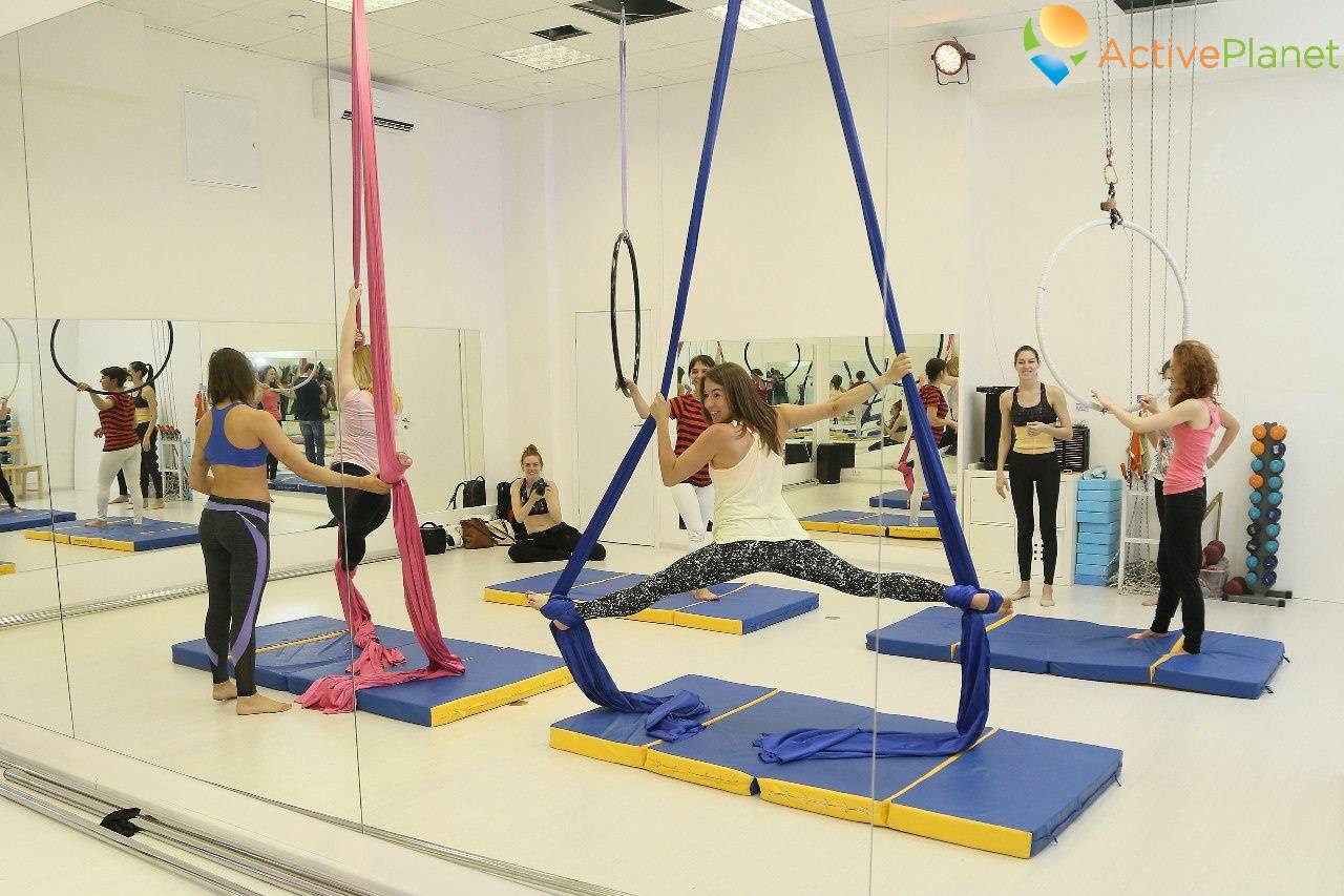 Aerial gymnastics gathering in Cyprus