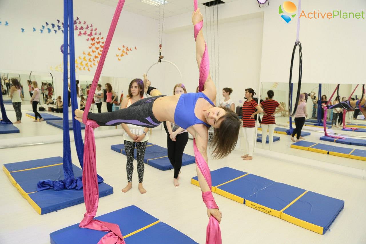 Aerial gymnastics gathering in Cyprus