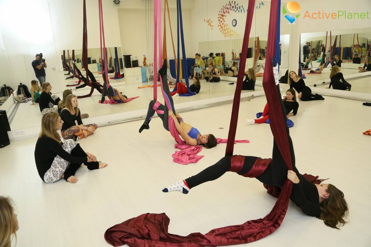 Aerial gymnastics gathering in Cyprus