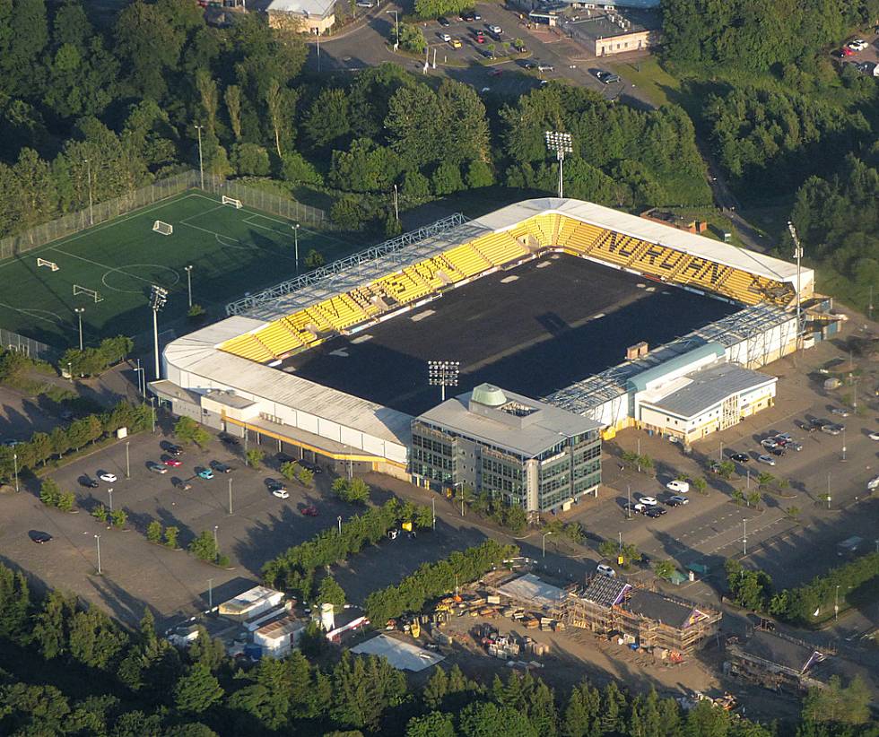 Sport venue Almondvale Stadium for the team training camps