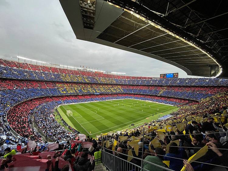 Sport Venue Nou Camp Stadium For The Team Training Camps